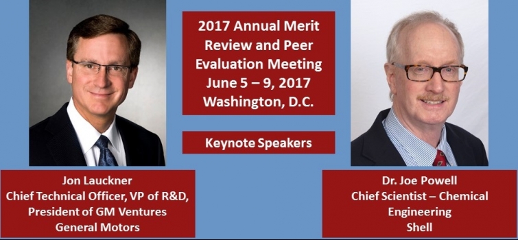 2017 Annual Merit Review and Evaluation - Plenary session at 2:00pm on Monday, June 5