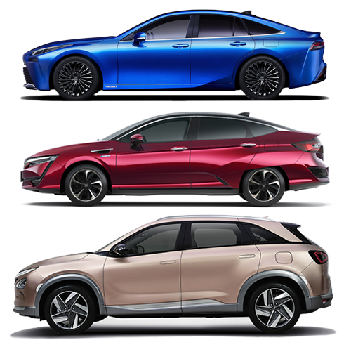 2021 Toyota Mirai, Honda Clarity Fuel Cell, Hyundai NEXO, fuel cell electric vehicles FCEV