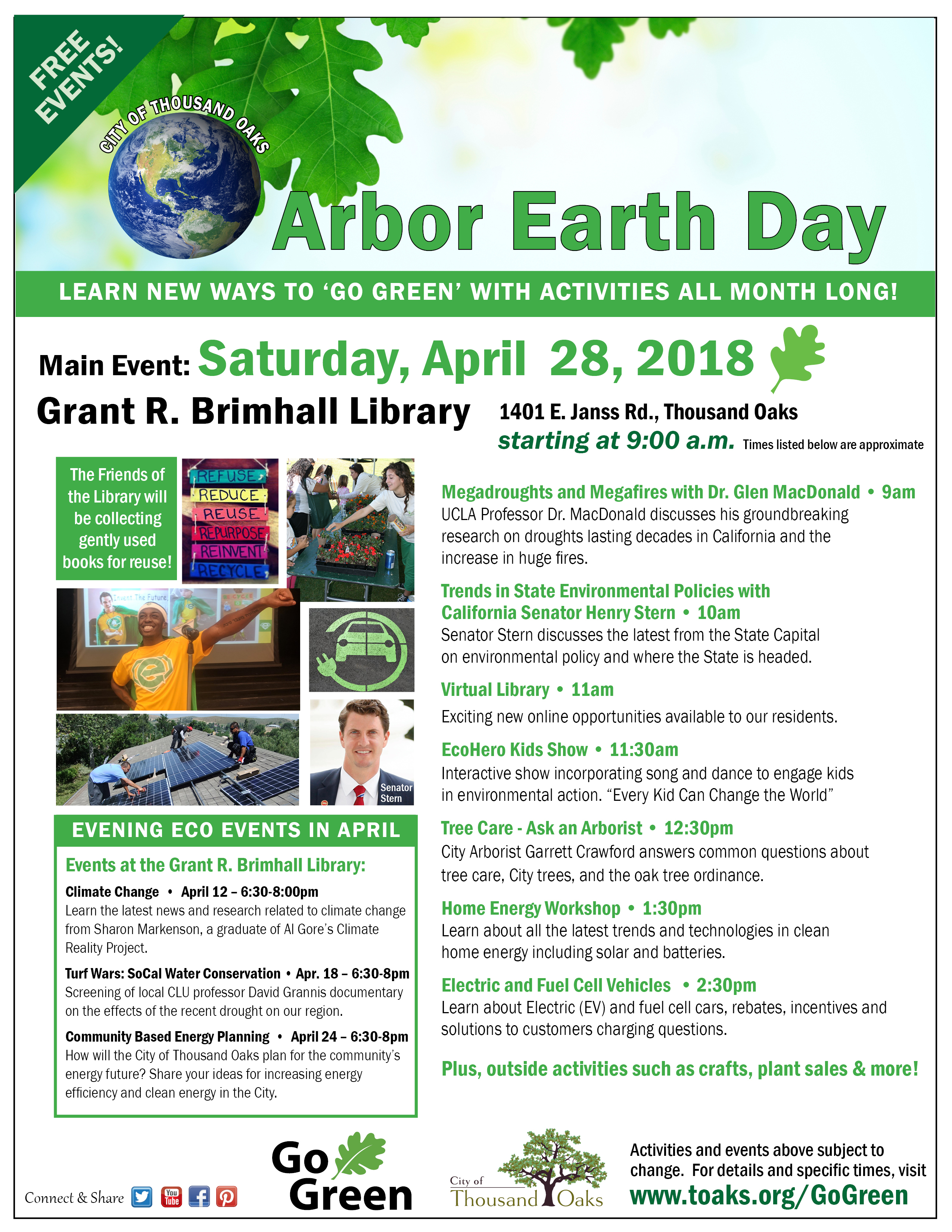 Thousand Oaks Arbor Earth Day Flier