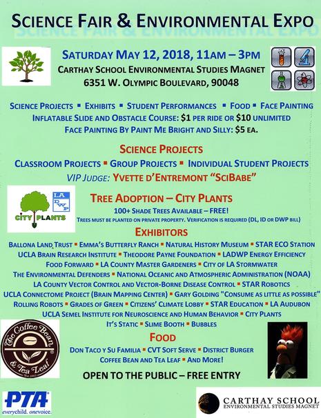 Science Fair and Environmental Expo May 12, 2018